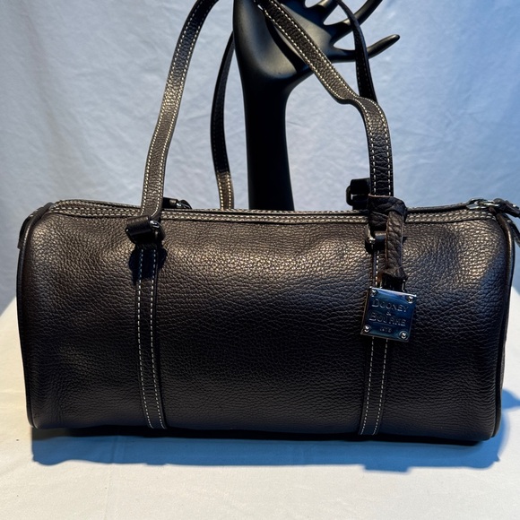 Dooney & Bourke Black Leather Duffel Bag - Picture 3 of 13